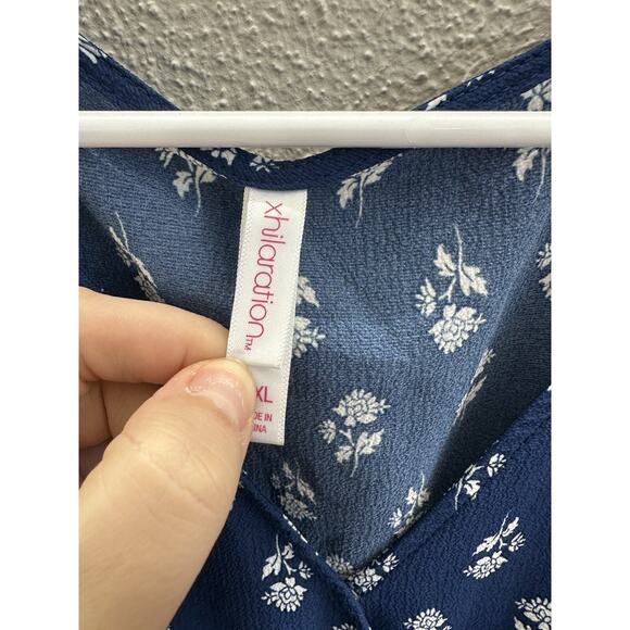 Xhilaration Womens Dress Size XXL Blue Long Sleeve Surplice Lined - Picture 5 of 13